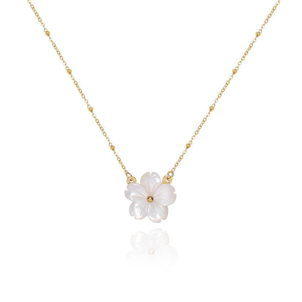 Collar Flor Pura - Acero Inoxidable bañado en Oro de 18k