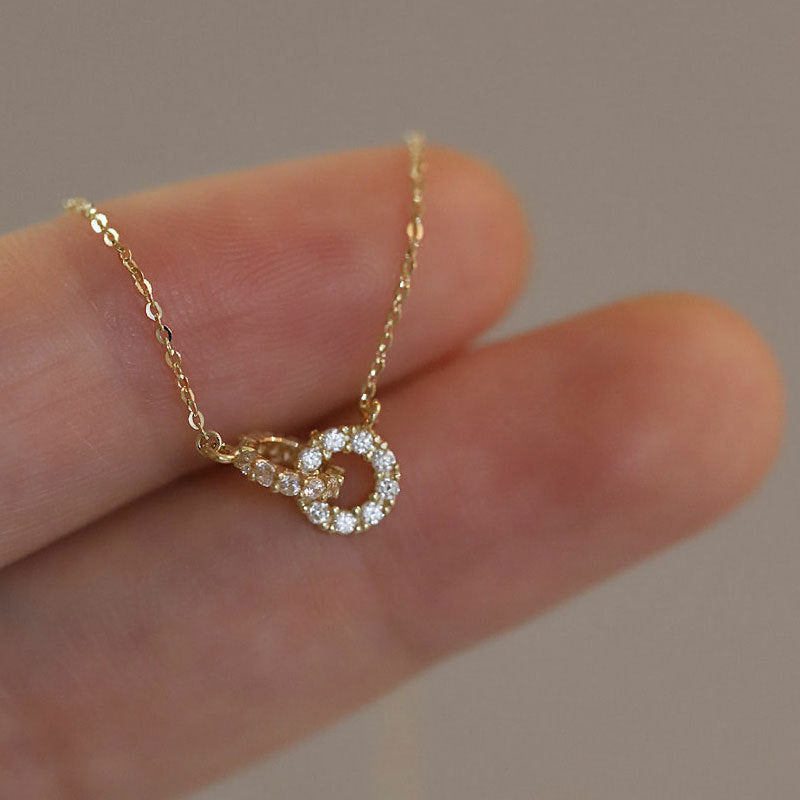 Collar Aros de Oro - Plata 925 bañado en Oro de 18K
