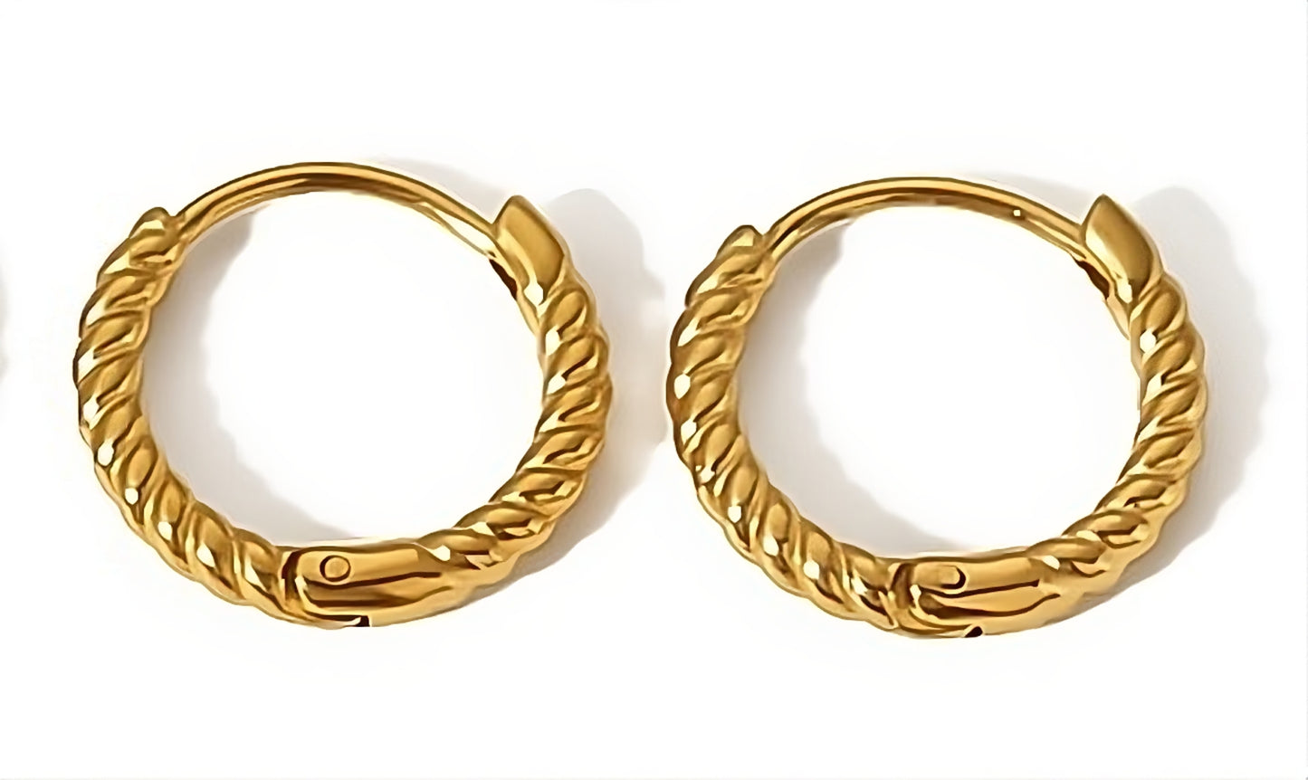 Aretes Grecia - Acero Inoxidable bañado en oro de 18K