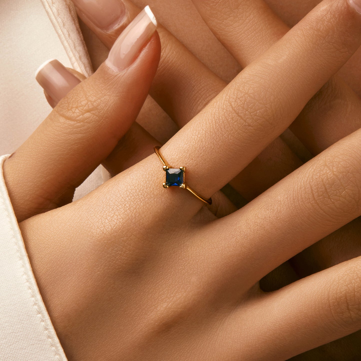 Anillo Lady - Plata 925 bañado en oro de 14k