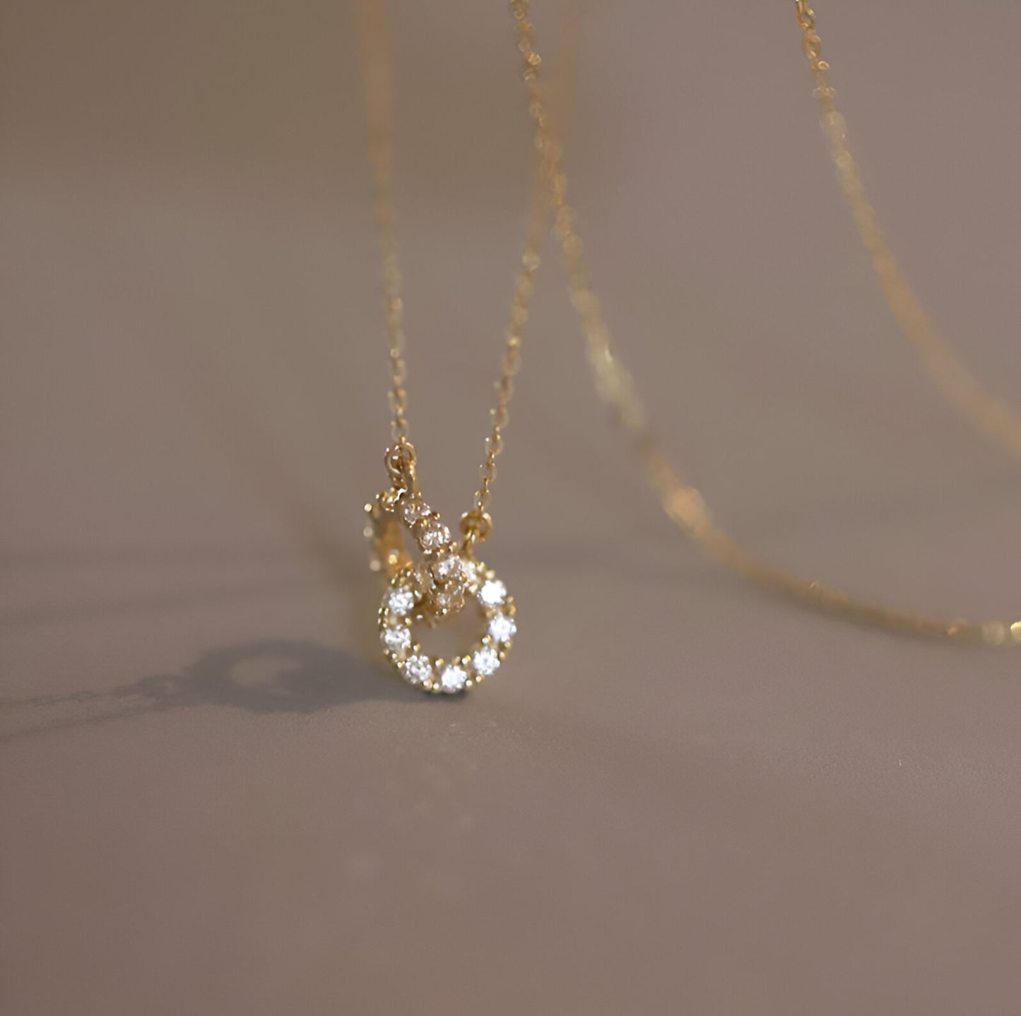 Collar Aros de Oro - Plata 925 bañado en Oro de 18K