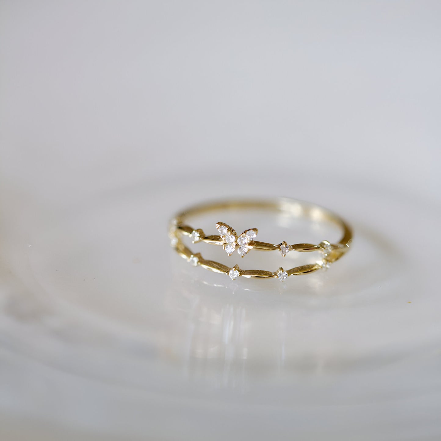 Anillo Mariposa de Oro - Plata 925