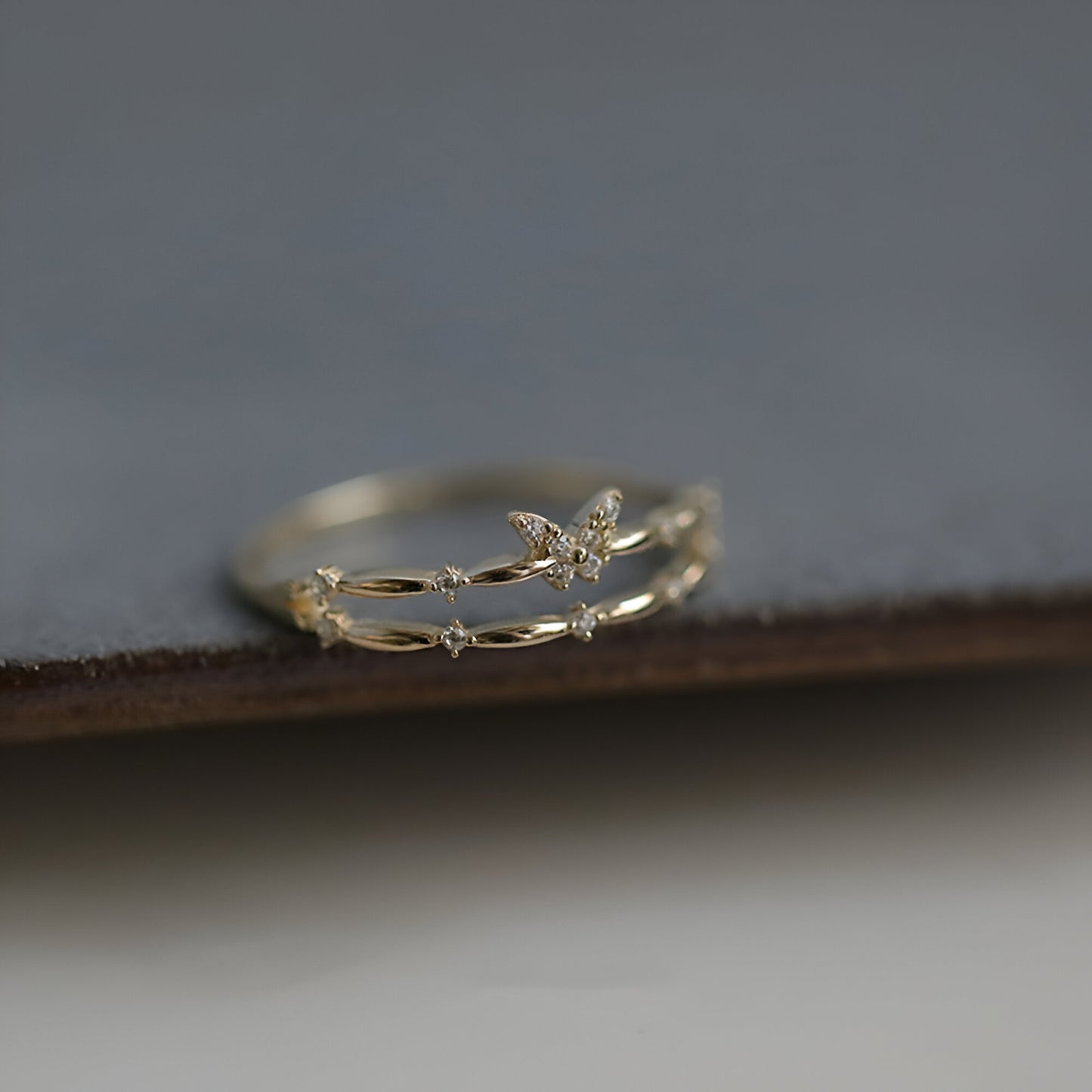 Anillo Mariposa de Oro - Plata 925