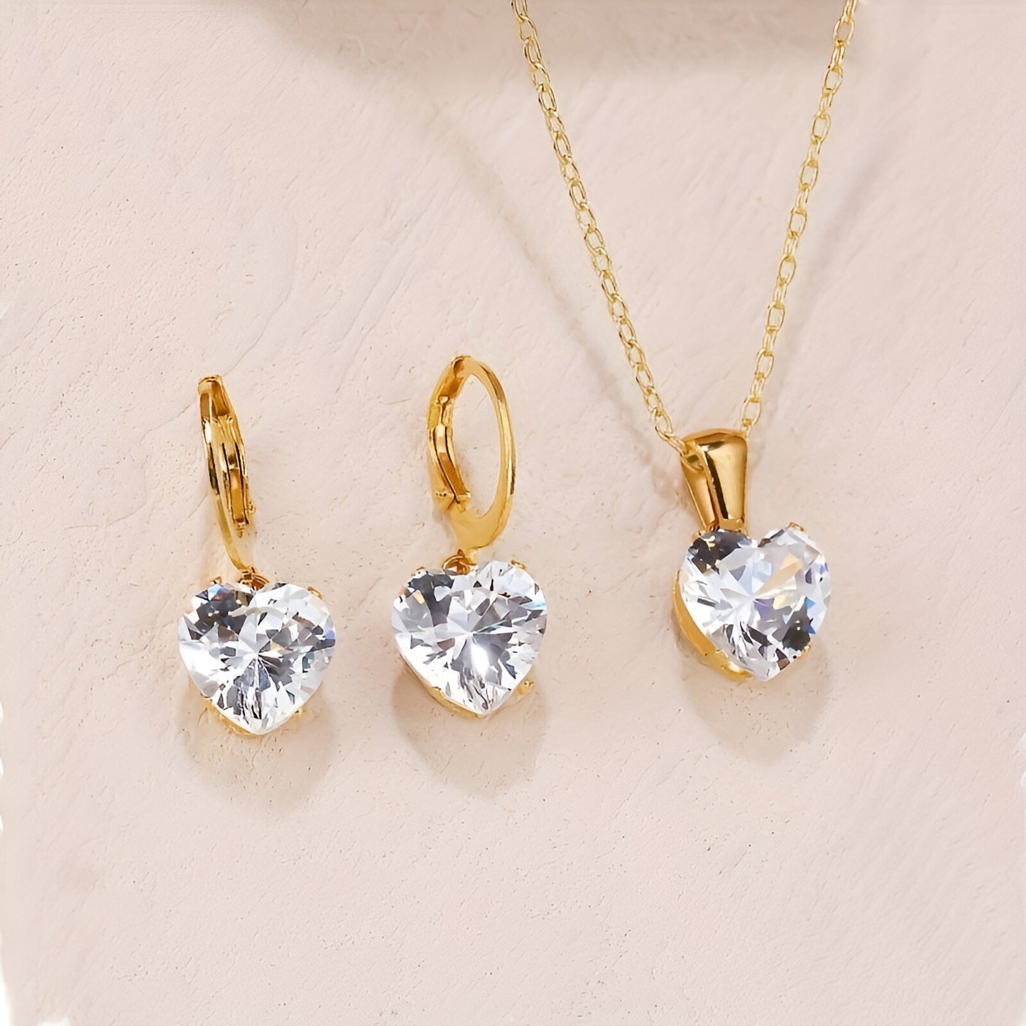 Combo Amorcito - Acero Inoxidable bañado en Oro de 18K