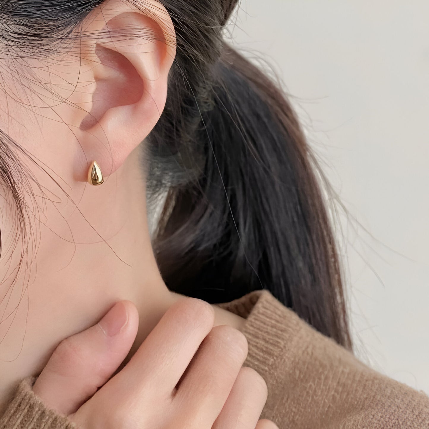 Aretes Gotitas de Oro - Plata 925 bañado en Oro de 18k