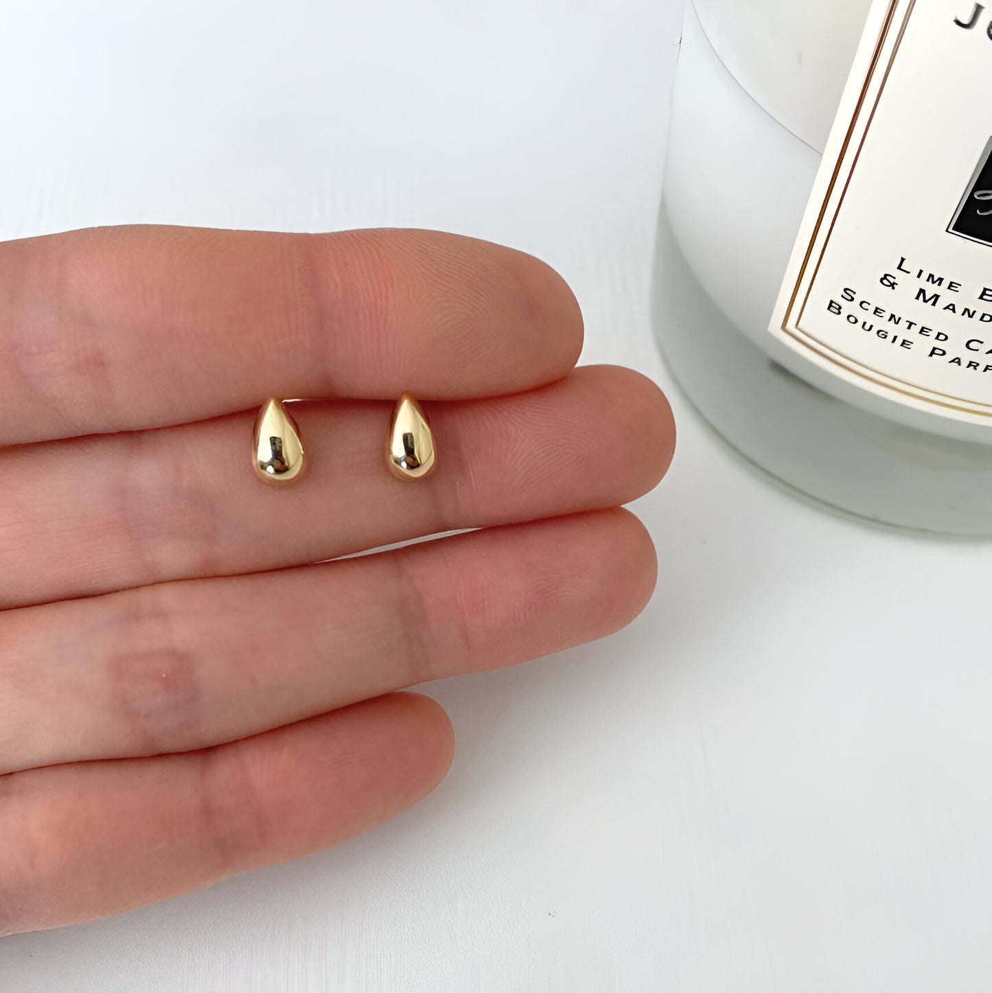 Aretes Gotitas de Oro - Plata 925 bañado en Oro de 18k