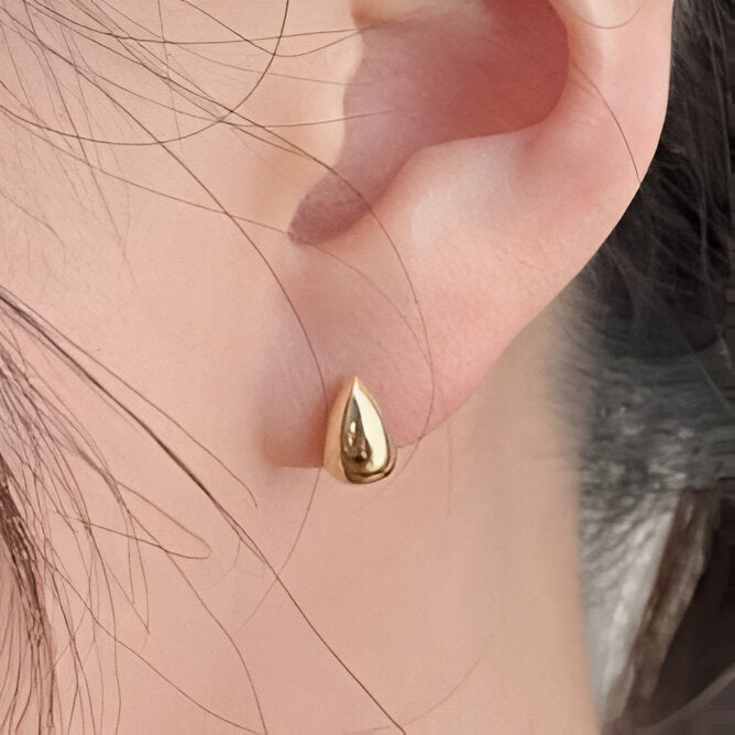 Aretes Gotitas de Oro - Plata 925 bañado en Oro de 18k