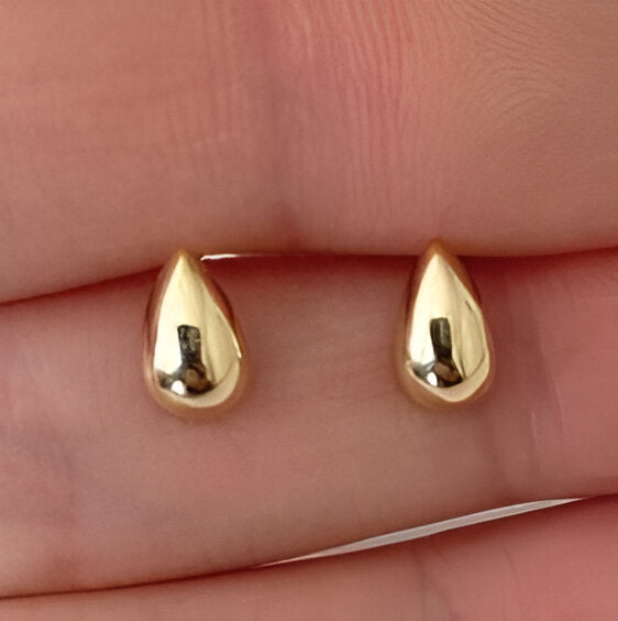 Aretes Gotitas de Oro - Plata 925 bañado en Oro de 18k