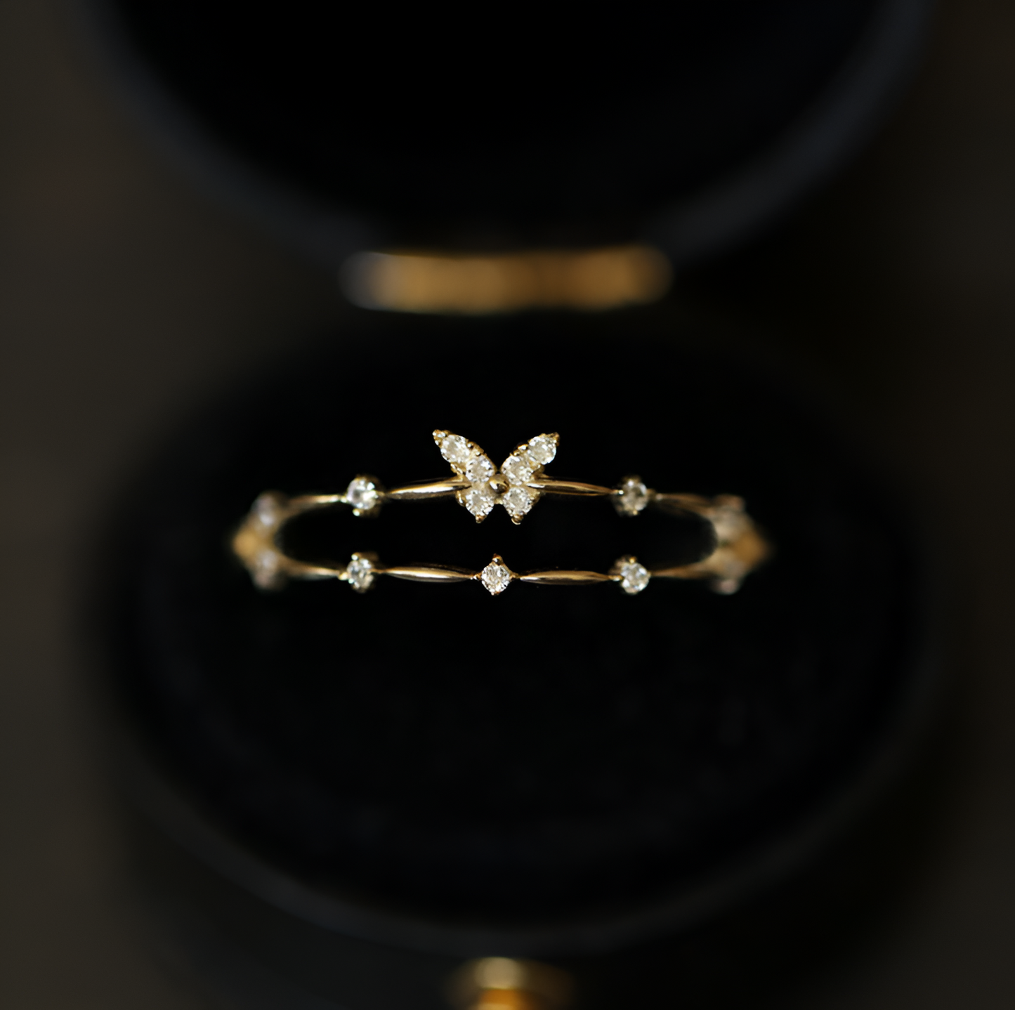 Anillo Mariposa de Oro - Plata 925