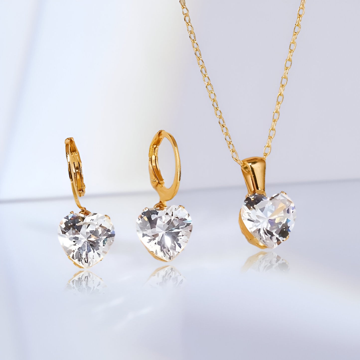 Combo Amorcito - Acero Inoxidable bañado en Oro de 18K