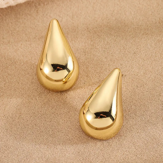 Aretes Gotitas de Oro - Plata 925 bañado en Oro de 18k