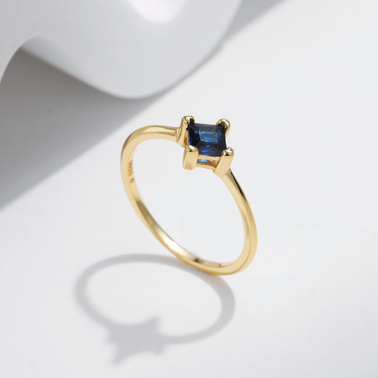 Anillo Lady - Plata 925 bañado en oro de 14k