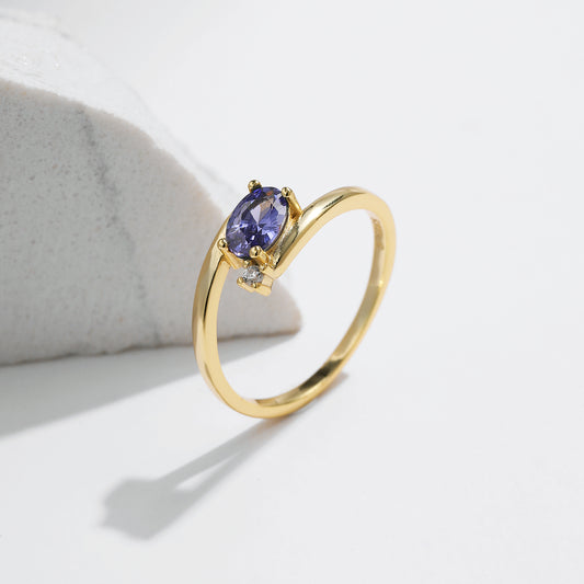 Anillo Queen - Plata 925 bañado en Oro de 14k