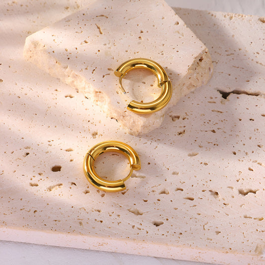 Aros Dorados - Acero Inoxidable bañado en Oro de 18K