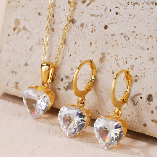 Combo Amorcito - Acero Inoxidable bañado en Oro de 18K